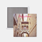 Gotische wijk in Barcelona, Spanje Magneet (Voorkant / Achterkant)