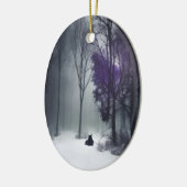 Gotische winterversiering keramisch ornament (Links)