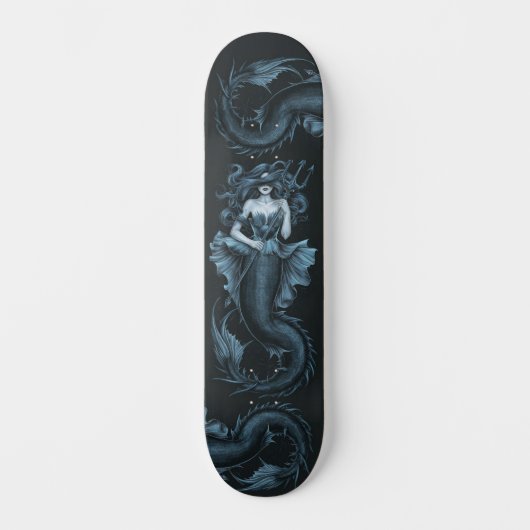 Gotische zeemeermin beklijvend gevaar skateboard (Voorkant)