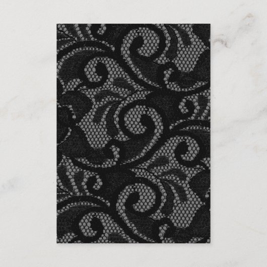 Gotische  Zwart Blush Arch Bruiloft Details Informatiekaartje (Achterkant)