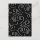 Gotische Zwart Blush Bruiloft Details Informatiekaartje (Achterkant)