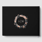 Gotische Zwart Blush Bruiloft Gastenboek (Achterkant)