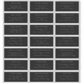 Gotische  Zwart Bruiloft Gast Adresetiketten Sticker (Voorkant)