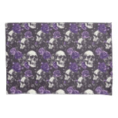 Gotische zwart en Paarse schedels en Rozen Beddego Kussensloop (Voorkant)