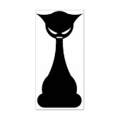 Gotische zwarte kat silhouet kunst stempel (Afrduk)