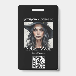 Gotische Zwarte Pentagram Personeelsbadge Badge