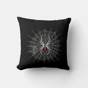 Gotische Zwarte Weduwe Spin Hart Web Vintage Esthe Kussen