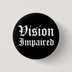 Gotische Zwarte Witte Middeleeuwse Tekst Visueel B Ronde Button 3,2 Cm