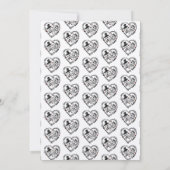 Gotische Zwarte Witte Skelet Doodle Bruiloft  Kaart (Achterkant)