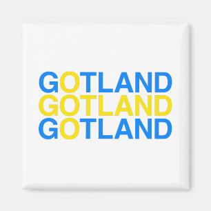 GOTLAND Zweedse Vlag Magneet