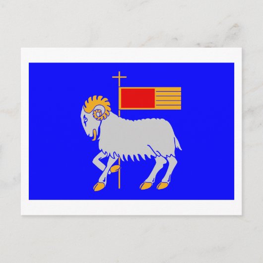 Gotlands län flag briefkaart (Voorkant)