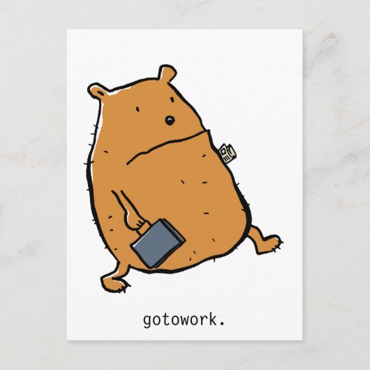 Gotowork. Briefkaart (Voorkant)