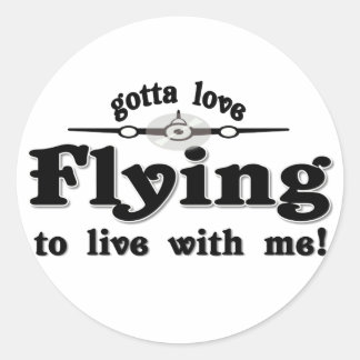 gottaloveflying ronde sticker