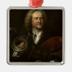 Gottfried Reiche , senior musicus en Solo Metalen Ornament