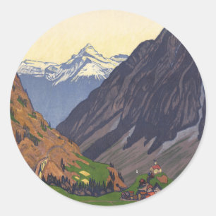 Gotthardpas bergpas in de Alpen Ronde Sticker