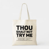 Gou Shalt probeer me niet Tote Bag (Achterkant)