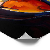 Gouache Art Coloré Cello Poster Imprimer (Coin)