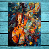 Gouache Art Coloré Cello Poster Imprimer