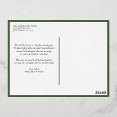 Gouache Boxwood Krans Eerste Baby Kerstfoto Folie Feestdagen Briefkaart (Achterkant)