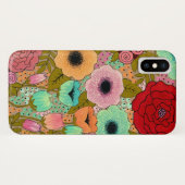 Gouache Floral Peint Garden iPhone X Coque (Dos (Horizontal))