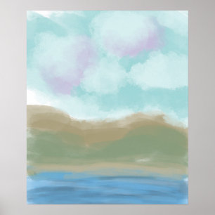 Gouache Landscape Poster door kunstenaar Linda Kav