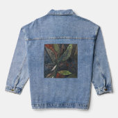 Gouache Mooie Botanische bladeren Abstract Denim Jacket (Achterkant)