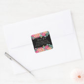 Gouache Peint Floral M & Mme Stickers Adresse (Enveloppe)