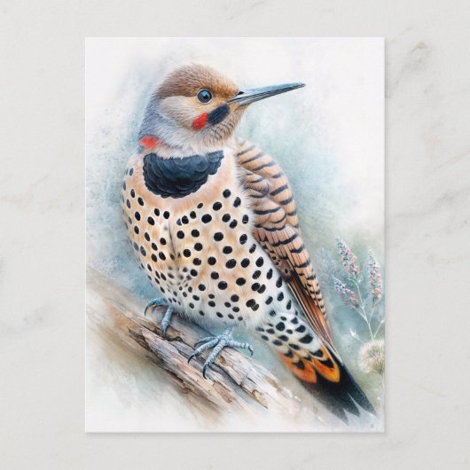 Gouachekunst van de Noordelijke Bosspotskruiper Briefkaart (Voorkant)