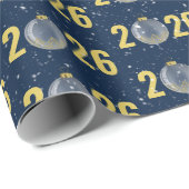 Goud 2025 Kerst Ornament Cadeaupapier (Rol Hoek)