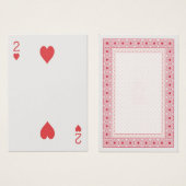 Goud 2 van harten Las Vegas Bruiloft Spelen Kaart (Voorkant /achterkant)