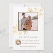 Goud 3 D Bloemen Wit Kaart (Achterkant)