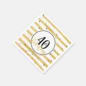 Goud 40 en Fabulous 40e verjaardag Party servetten (Hoek)
