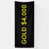 Goud $4.000 Marktfeest Spandoek (Verticaal)