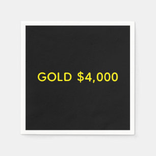 Goud $4.000 Marktviering Servet