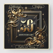 Goud: 50 jaar feest vierkante klok (Voorkant)