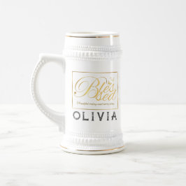 Goud Aangepaste Kalligrafie Naam Thanksgiving Gift Bierpul