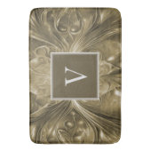 Goud Abstract Bloei Monogram Badmat (Voorkant Verticaal)