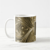 Goud Abstract Bloei Monogram Mok (Links)