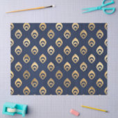 Goud Abstract druppeltjes op een blauw ontkoppelin Tissuepapier (Craft)