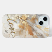 Goud Abstract Liefde Script Telefoon Case (Achterkant (horizontaal))