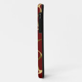 Goud abstract luipaard patroon op rood Case-Mate iPhone case (Achterkant/links)