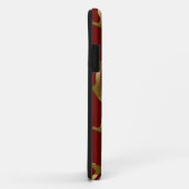 Goud abstract luipaard patroon op rood Case-Mate iPhone case (Achterkant/rechts)