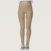 Goud Abstract Taupe Leggings (Voorkant)