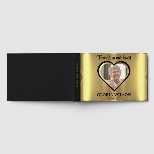 Goud afgeschuind voor altijd in onze hartbegrafeni gastenboek (Volledig)