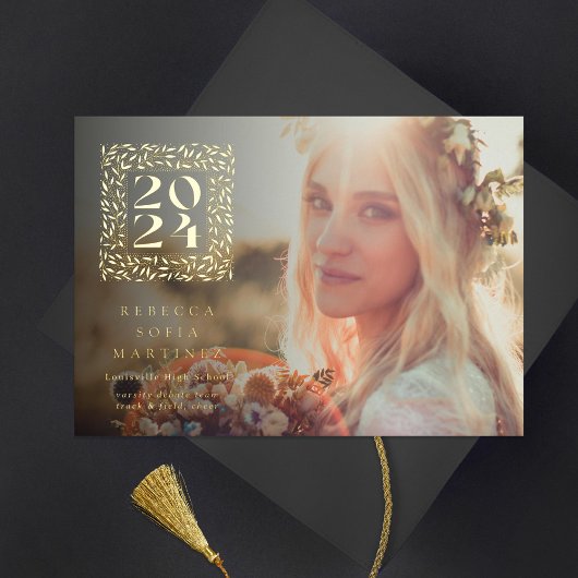Goud Afstuderen Fotoklasse van 2024 Folie Uitnodiging