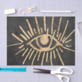 Goud allemaal met grijze oogkool, met zwarte pijn tissuepapier (Craft)