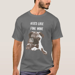 Goud als fijne wijn Gentleman Pug T-shirt
