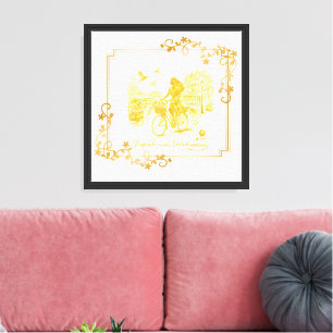 Goud Amsterdam Gebogen Bruggen Charme Canvas Afdruk