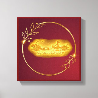 Goud Amsterdam Gebogen Bruggen Charme Canvas Afdruk