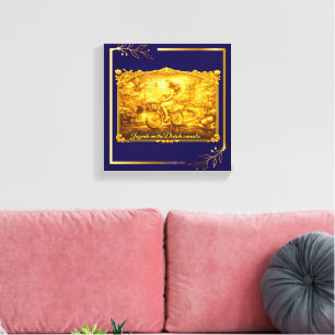 Goud Amsterdam Gebogen Bruggen Charme Canvas Afdruk